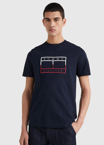 Темно-синя футболка чоловіча Tommy Hilfiger Big Logo