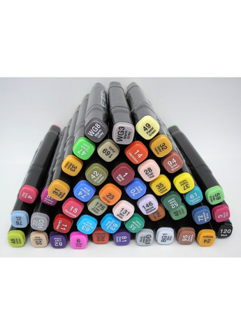 Скетч маркери двосторонні 48 шт фломастери спиртові набір в сумці за номерами Touch (259505008)