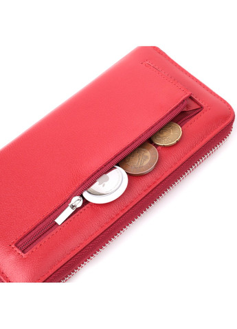 Стильный кошелек-клатч для женщин на одно отделение из натуральной кожи 22561 Красный st leather (277980540)