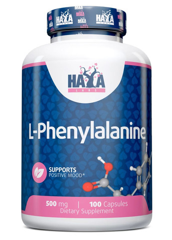 L-фенилаланин L-Phenylalanine 500 mg 100 Caps Haya Labs (271522162)