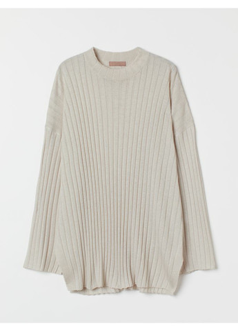 Світло-бежевий демісезонний жіночий светр в рубчик н&м (56446) s світло-бежевий H&M
