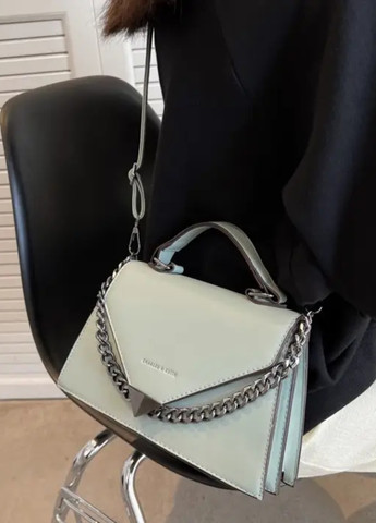 Жіноча класична сумка крос-боді з ланцюжком через плече на ремінці оливка зелена No Brand (257765348)