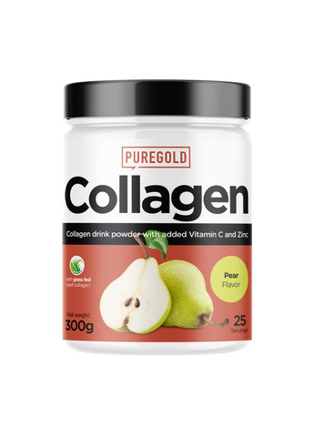 Бычий Коллаген с Витамином С и Цинком Collagen - 300г Pure Gold Protein (269713120)