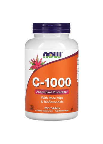 Витамин С с Шиповником и Биофлавоноидами C-1000 RH NO TR - 250 таб Now Foods (275271456)