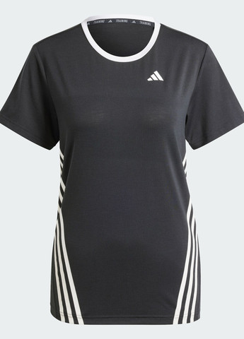 Чорна всесезон футболка trainicons wrapping 3-stripes adidas
