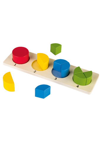 Деревянная головоломка Круги Монтессори разноцветный Playtive (276969639)