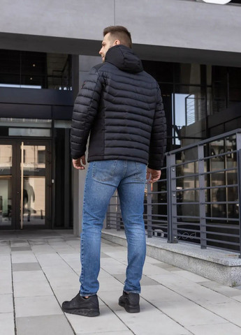 Черная демисезонная мужская демисезонна куртка большого размера SK