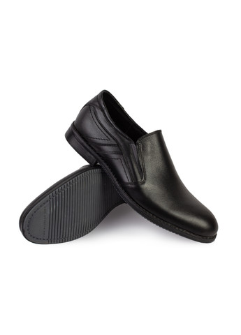 Черные повседневные туфли мужские бренда 9200373_(1) ModaMilano без шнурков