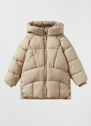 Бежевая зимняя зимняя куртка на девочку 0562712450 Zara