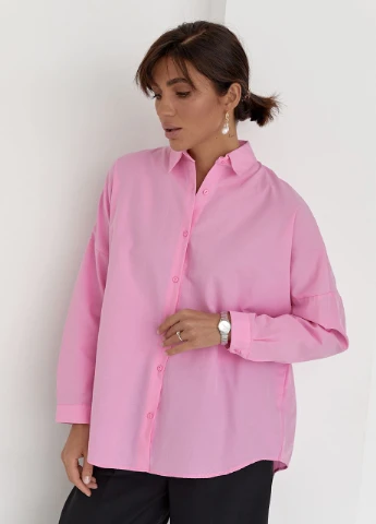 Розовая классическая рубашка Lurex