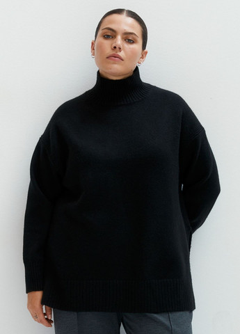 Чорний демісезонний светр-водолазка повномірний H&M