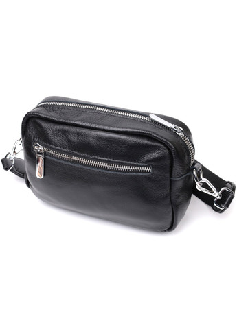 Женская сумка из натуральной мягкой кожи 22436 Черная Vintage (276457615)