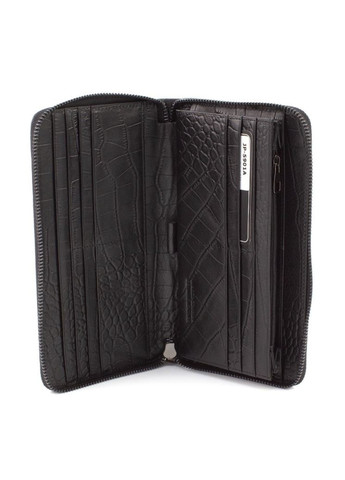 Елітний великий клатч - чоловічий гаманець на блискавці шкіра 21,5x12 5901A(18238) чорний Marco Coverna (259752571)
