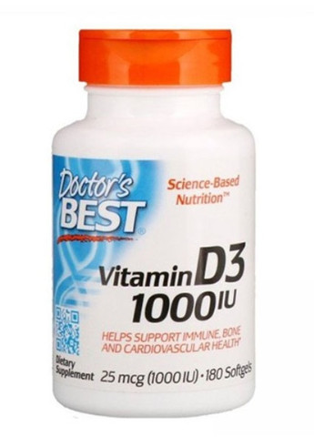 Vitamin D3 1000 IU 180 Softgels Doctor's Best (256722660)