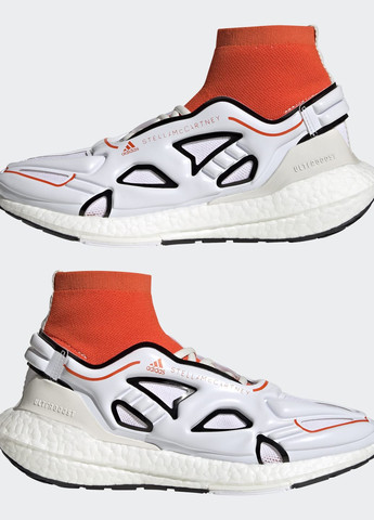 Оранжевые всесезонные кроссовки для бега by stella mccartney ultraboost 22 adidas