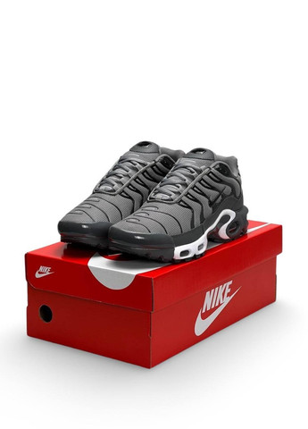 Серые демисезонные кроссовки мужские, вьетнам Nike Air Max Plus Gray Black White