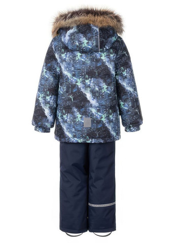 Синій зимній зимовий комплект (куртка + напівкомбінезон) для хлопчика 9153 110 см синій 68889 Lenne