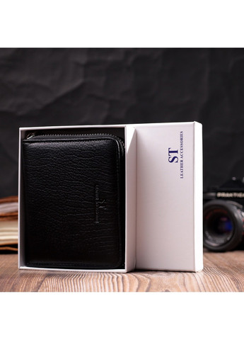 Женский отменный кошелек из натуральной кожи 22449 Черный st leather (278001058)