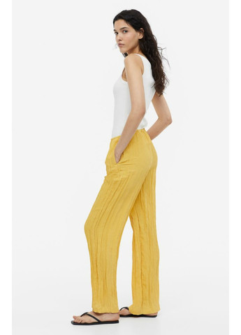 Жіночі широкі штани Н&М (55876) S Жовті H&M (259136856)