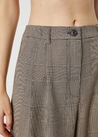 Брюки демісезон,бежевий-чорний в клітку, Pull & Bear (257081397)
