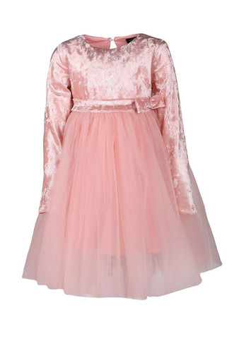 Пудровое платье нарядное велюровое пудрового цвета Yumster (265622097)