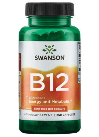 Vitamin B12 500 mcg 250 Caps Swanson (256721137)