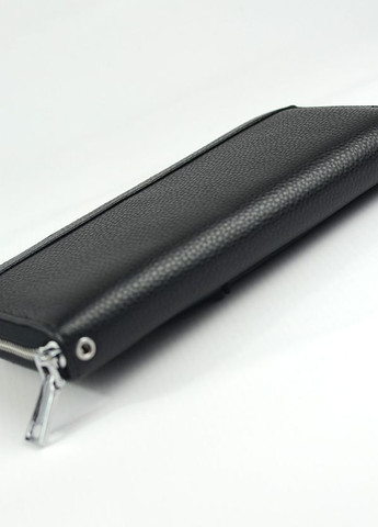Клатч мужской кожаный классический на одну молнию, маленький черный клатч кошелек из натуральной кожи No Brand (266623575)