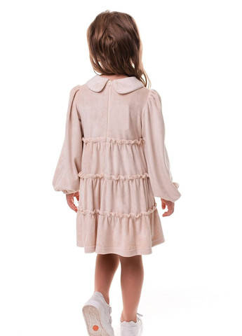 Бежева плаття для дівчинки на довгий рукав 9234 104 см латте 69557 Suzie (270101477)