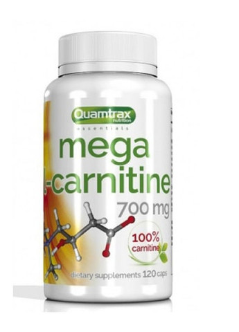 Mega L-Сarnitine 700 mg 120 Caps Quamtrax (257306790)