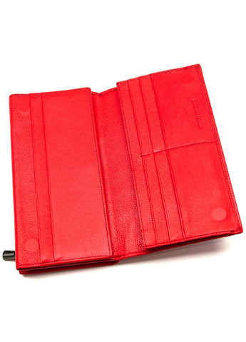 Яскравий шкіряний жіночий гаманець MC-1423-2 (JZ6637) червоний Marco Coverna (259752479)