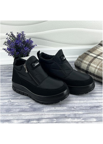 Черные жiночi черевики короткi на замку progres е-0014502-10 чорнi No Brand