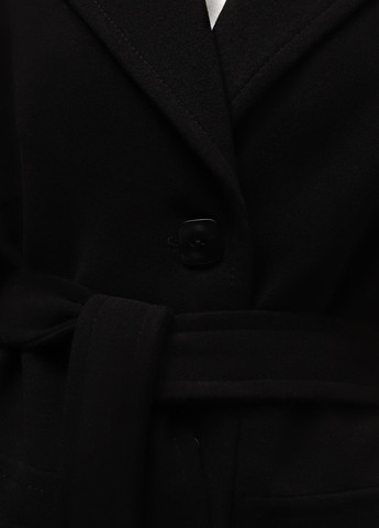 Черное демисезонное Пальто демисезонное черное 1911BL однобортное DANNA