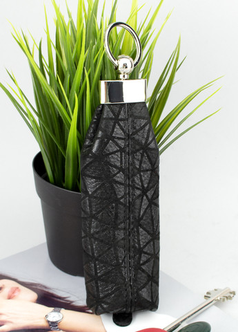 Подарочный женский набор №72: косметичка + ключница черного цвета с геометрическим орнаментом HandyCover (257340361)