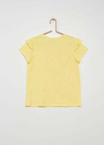 Желтая футболка,желтый с принтом, Kiabi