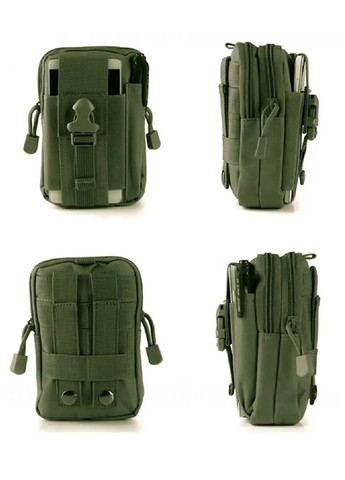 Тактична сумка сумка на пояс чоловіча армійська з кріпленням Molly для туризму 18х13х3 см (474183-Prob) Оливкова Unbranded (257574843)