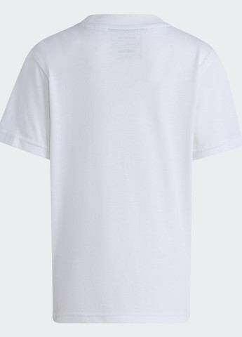 Белая демисезонная футболка essentials logo adidas