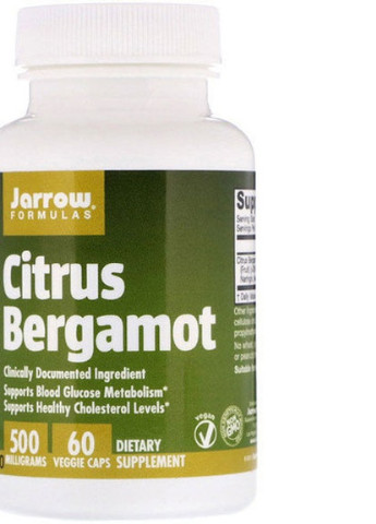 Citrus Bergamot 500 mg 60 Veg Caps Jarrow Formulas (256720399)