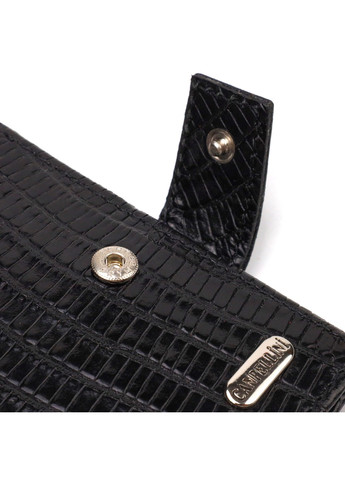 Цікавий чоловічий гаманець із натуральної фактурної шкіри 21789 Чорний Canpellini (259829953)