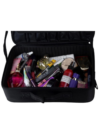 Органайзер бокс бьюти кейс косметичка чемоданчик сумка для хранения косметики с зеркалом 43х31х17 см (474699-Prob) Черный Unbranded (259443743)