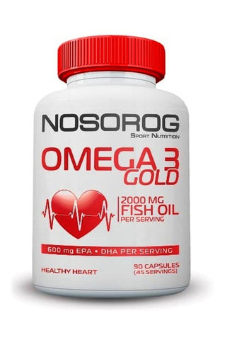 Omega 3 Gold 1000 mg 90 Caps Nosorog Nutrition (258499617)