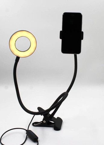 Набор блогера с кольцевой LED лампой 9 см и держателем для телефона на прищепке UFT tll03 (260264537)