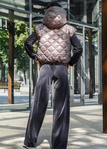 Модна укорочена жилетка на блискавці Jadone Fashion (261033301)