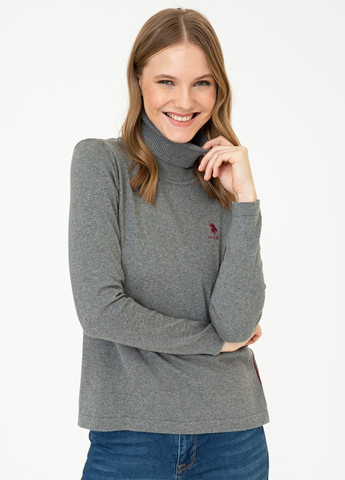 Светло-серый свитер женский U.S. Polo Assn.