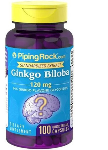 Ginkgo Biloba Extract 120 mg Full Spectrum Nutrition 100 Caps Piping Rock (257561333)