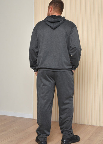 Спортивный костюм мужской батальный темно-серого цвета Let's Shop (264022032)