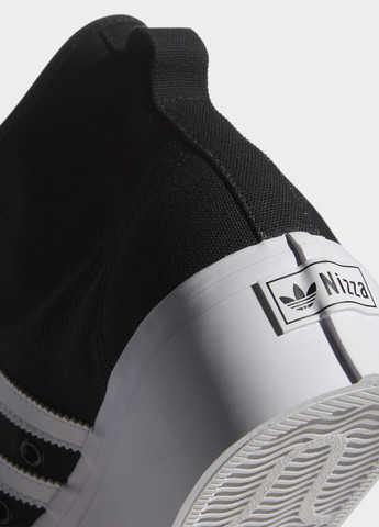 Черные всесезонные высокие кроссовки nizza platform adidas