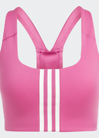 Розовый спортивный бра powerimpact medium-support adidas