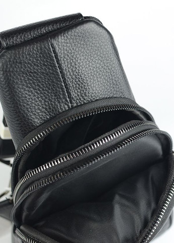 Черная мужская нагрудная сумочка рюкзак слинг под крокодила, кожаная модная сумка рюкзак на грудь No Brand (268219304)