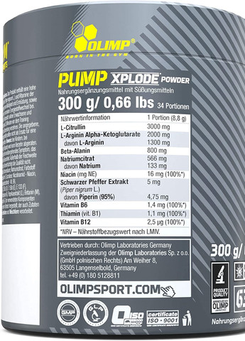 Olimp Nutrition Pump Xplode Powder 300 g /33 servings/ Cola Olimp Sport Nutrition (257342508)