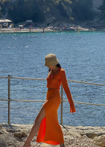 Оранжевая юбка NA-KD